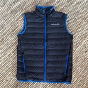Columbia Black Vest with Blue Trim